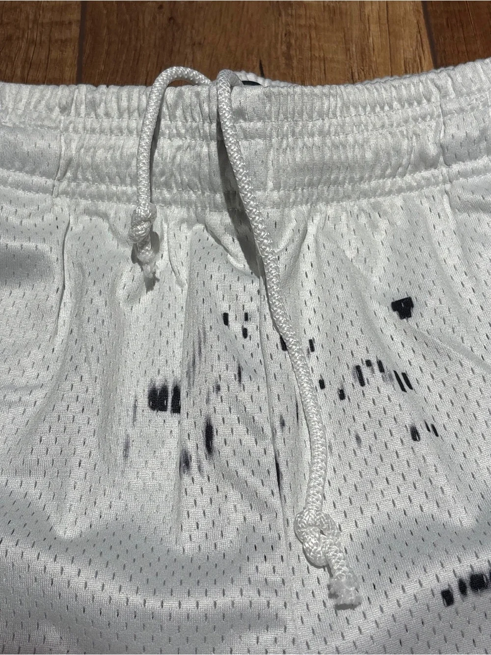 Eric Emanuel EE Mens White and Black Skyline Athletic Mesh Shorts Brand New